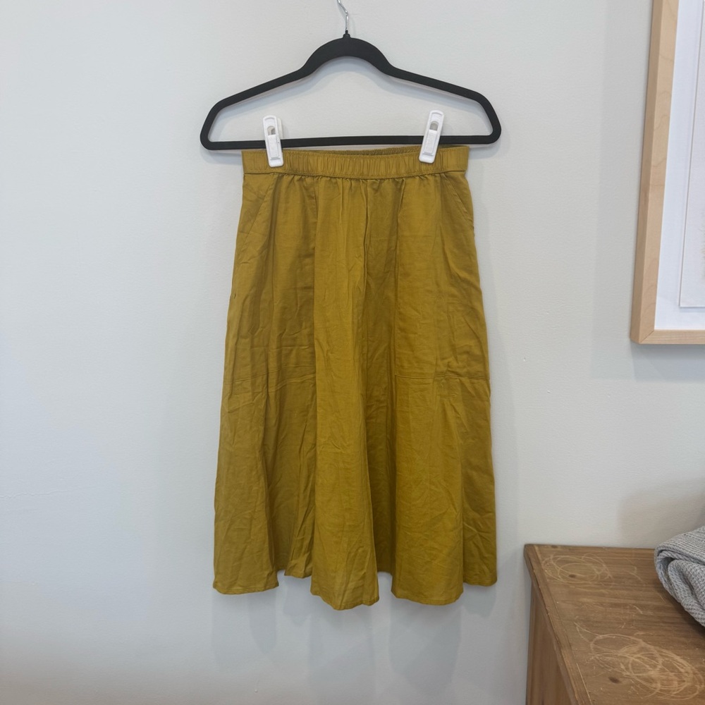 Madewell Mustard midi Skirt